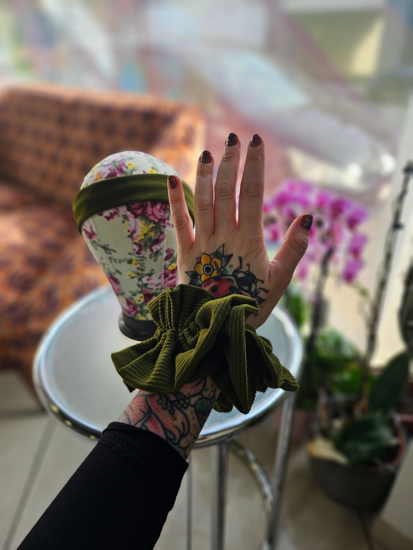 Scrunchie Carène (UPCYCLED) #BUTTERFLY