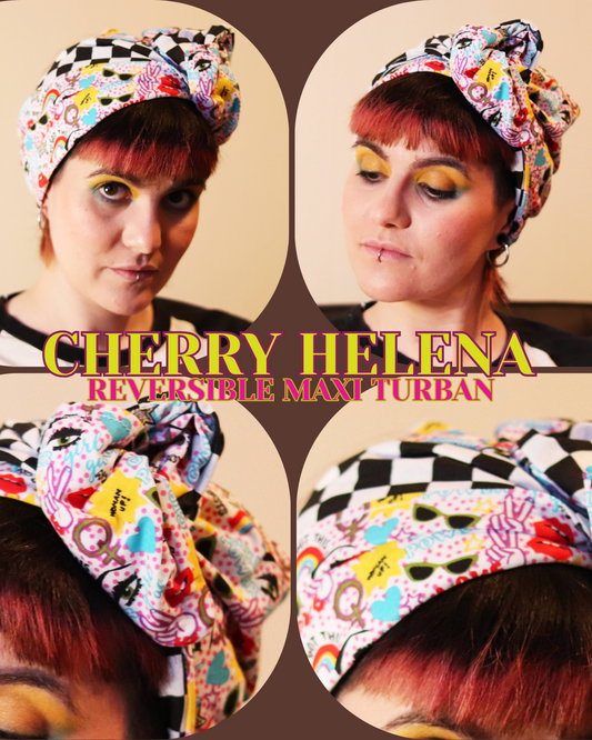 Turban Cherry Helena <WIDE> |REVERSIBLE|